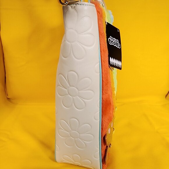 Loungefly X Good Luck Trolls Classic Trolls Plush Glitter Tote Crossbody Bag NEW - Picture 6 of 13